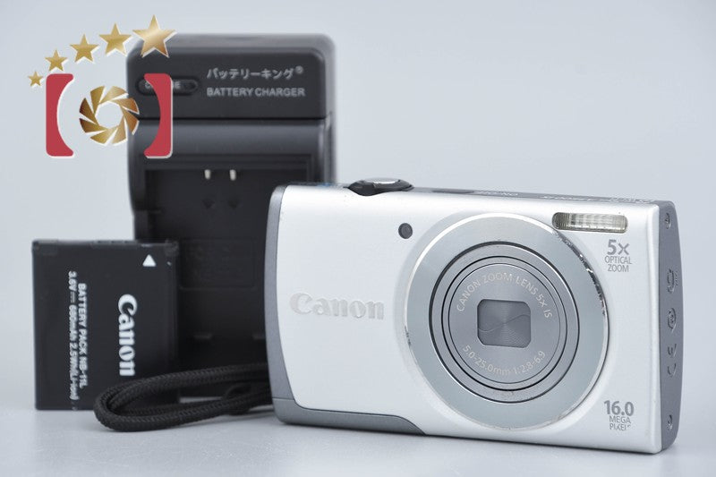 [Used] Canon PowerShot A3500 IS Silver Compact Digital Camera