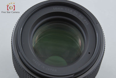 Used: SIGMA 56mm f/1.4 DC DN Contemporary Lens for Sony E-Mount with Original Box
