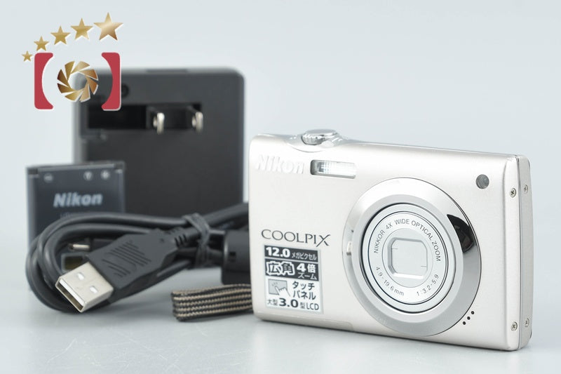 [Used] Nikon COOLPIX S4000 Shiny Silver Compact Digital Camera