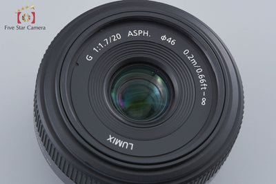 [Used] Panasonic LUMIX G 20mm f/1.7 ASPH. H-H020