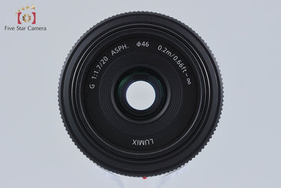 [Used] Panasonic LUMIX G 20mm f/1.7 ASPH. H-H020