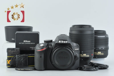 [Used] Nikon D3200 Double Zoom Kit Black
