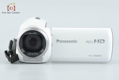 [Used] Panasonic HC-V480MS White Digital High-Definition Video Camera with Original Box