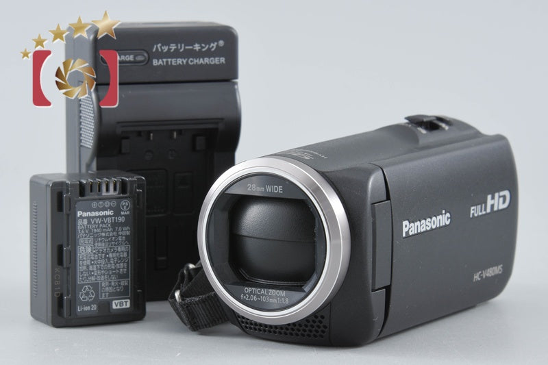 【中古】Panasonic パナソニック HC-V480MS ブラック デジタルハイビジョンビデオカメラ