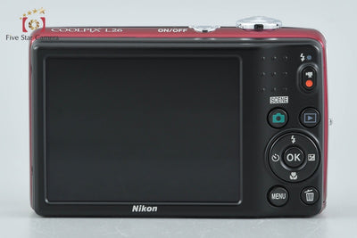 【中古】Nikon ニコン COOLPIX L26 レッド コンパクトデジタルカメラ 元箱付き