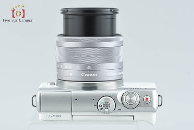 【中古】Canon キヤノン EOS M100 EF-M 15-45 IS STM レンズキット ホワイト