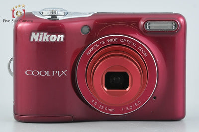 【中古】Nikon ニコン COOLPIX L30 レッド コンパクトデジタルカメラ