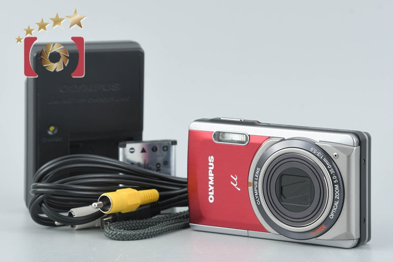 【中古】OLYMPUS オリンパス μ-7020 レッド コンパクトデジタルカメラ