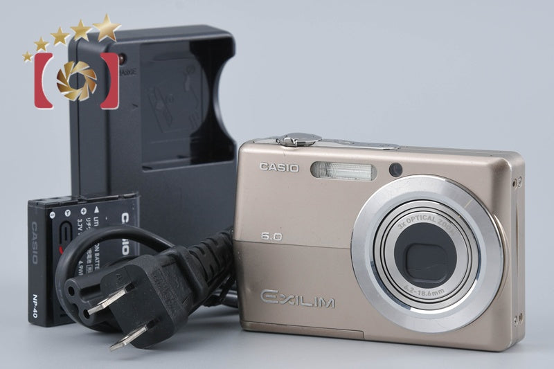 【中古】CASIO カシオ EXILIM ZOOM EX-Z600 ゴールド コンパクトデジタルカメラ