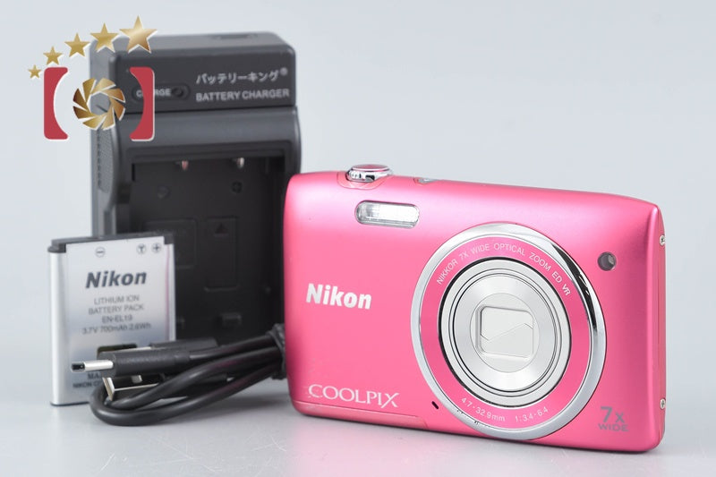 [Used] Nikon COOLPIX S3500 Strawberry Pink Compact Digital Camera