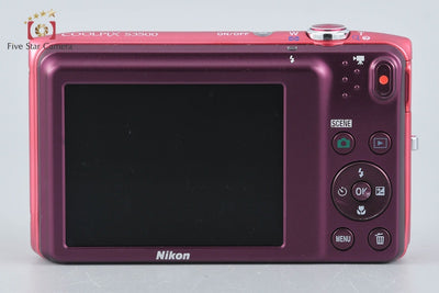 [Used] Nikon COOLPIX S3500 Strawberry Pink Compact Digital Camera