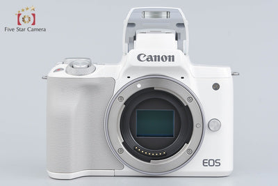 [Used] Canon EOS Kiss M Double Zoom Kit White, Low Shutter Count