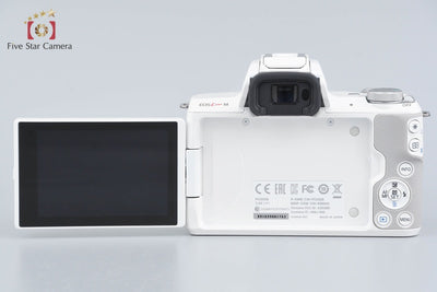 [Used] Canon EOS Kiss M Double Zoom Kit White, Low Shutter Count