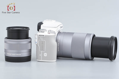 [Used] Canon EOS Kiss M Double Zoom Kit White, Low Shutter Count