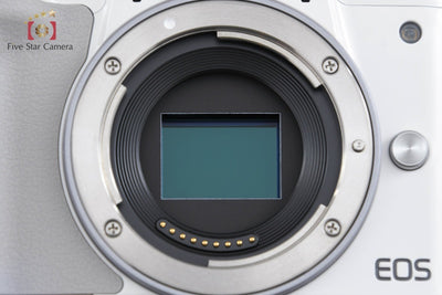 [Used] Canon EOS Kiss M Double Zoom Kit White, Low Shutter Count