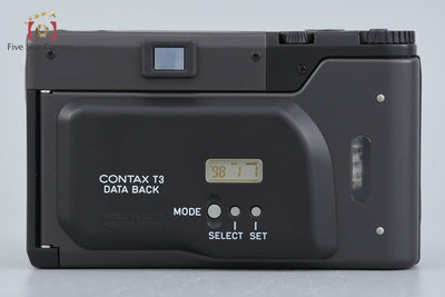 Used: CONTAX T3 Titanium Black, Single Teeth, Data Back Included, with Original Box