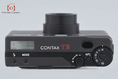 Used: CONTAX T3 Titanium Black, Single Teeth, Data Back Included, with Original Box