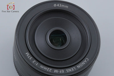【中古】Canon キヤノン EF-M 22mm f/2 STM ブラック