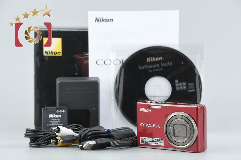[Used] Nikon COOLPIX S710 Deep Red Compact Digital Camera with Original Box