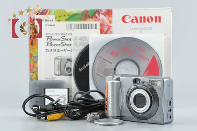 【中古】Canon キヤノン PowerShot A40 シルバー コンパクトデジタルカメラ 元箱付き