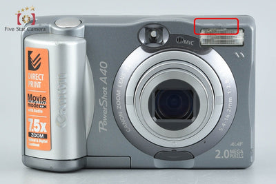 【中古】Canon キヤノン PowerShot A40 シルバー コンパクトデジタルカメラ 元箱付き