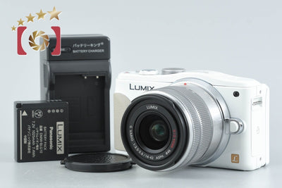 【中古】Panasonic パナソニック LUMIX DMC-GF6 ホワイト + LUMIX G VARIO 14-42mm f/3.5-5.6 ASPH. MEGA O.I.S. H-FS1442A シャッター回数僅少