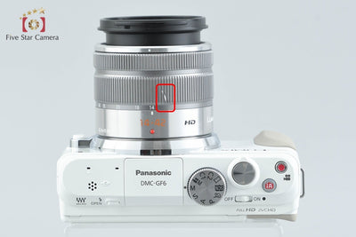 【中古】Panasonic パナソニック LUMIX DMC-GF6 ホワイト + LUMIX G VARIO 14-42mm f/3.5-5.6 ASPH. MEGA O.I.S. H-FS1442A シャッター回数僅少