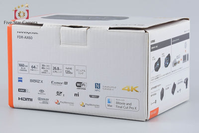 [Used] SONY Handycam FDR-AX60 Video Camera with Original Box