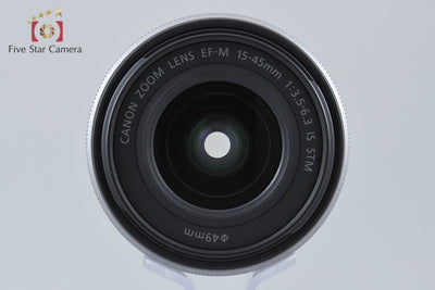 【中古】Canon キヤノン EF-M 15-45mm f/3.5-6.3 IS STM シルバー 元箱付き