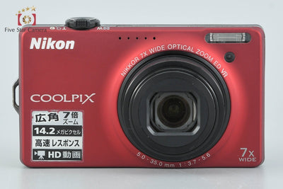 【中古】Nikon ニコン COOLPIX S6000 フラッシュレッド コンパクトデジタルカメラ