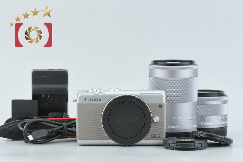 [Used] Canon EOS M100 Double Zoom Lens Kit Gray