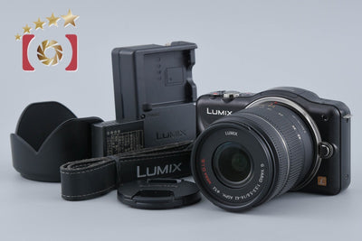 【中古】Panasonic パナソニック LUMIX DMC-GF3 ブラック + G VARIO 14-42mm f/3.5-5.6 ASPH. MEGA O.I.S. H-FS014042 シャッター回数僅少