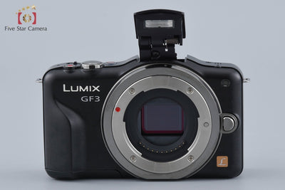 【中古】Panasonic パナソニック LUMIX DMC-GF3 ブラック + G VARIO 14-42mm f/3.5-5.6 ASPH. MEGA O.I.S. H-FS014042 シャッター回数僅少