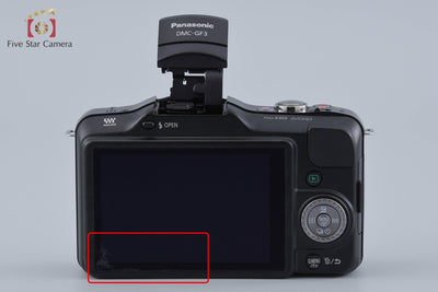 【中古】Panasonic パナソニック LUMIX DMC-GF3 ブラック + G VARIO 14-42mm f/3.5-5.6 ASPH. MEGA O.I.S. H-FS014042 シャッター回数僅少