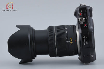 【中古】Panasonic パナソニック LUMIX DMC-GF3 ブラック + G VARIO 14-42mm f/3.5-5.6 ASPH. MEGA O.I.S. H-FS014042 シャッター回数僅少