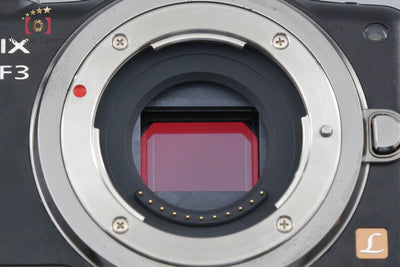【中古】Panasonic パナソニック LUMIX DMC-GF3 ブラック + G VARIO 14-42mm f/3.5-5.6 ASPH. MEGA O.I.S. H-FS014042 シャッター回数僅少