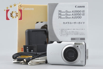 [Used] Canon PowerShot A3300 IS Silver Compact Digital Camera with Original Box