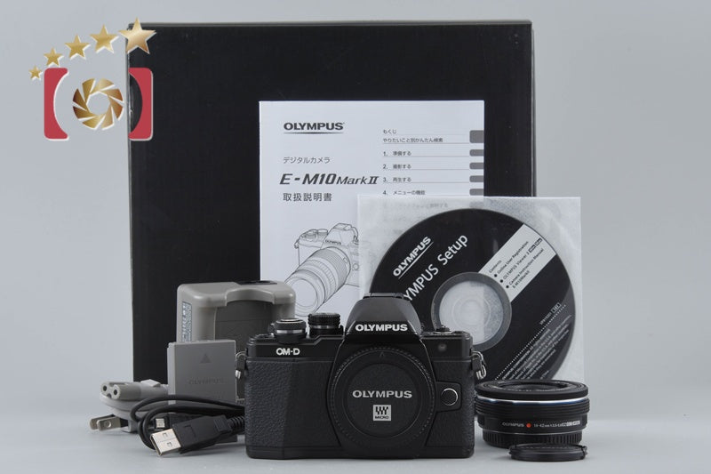 [Used] OLYMPUS OM-D E-M10 Mark II 14-42mm EZ Lens Kit Black, Low Shutter Count, Original Box Included