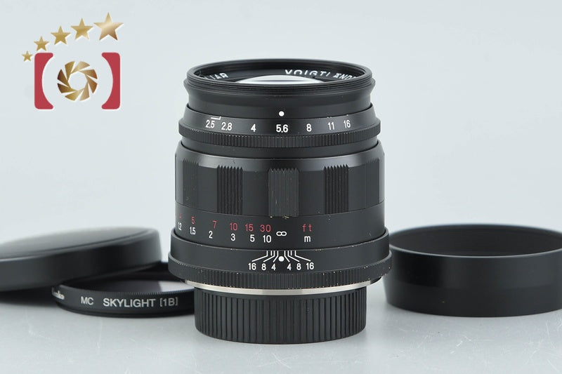 【Used】Voigtlander COLOR-HELIAR 75mm f/2.5 MC Black L39 Leica Screw Mount Overhauled in May 2026