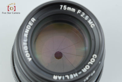 【Used】Voigtlander COLOR-HELIAR 75mm f/2.5 MC Black L39 Leica Screw Mount Overhauled in May 2026