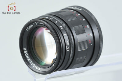 【Used】Voigtlander COLOR-HELIAR 75mm f/2.5 MC Black L39 Leica Screw Mount Overhauled in May 2026