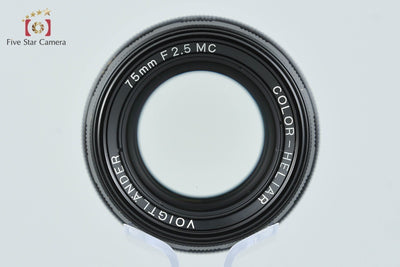 【Used】Voigtlander COLOR-HELIAR 75mm f/2.5 MC Black L39 Leica Screw Mount Overhauled in May 2026