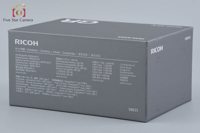 【中古】RICOH リコー GR IV コンパクトデジタルカメラ シャッター回数僅少 元箱付き
