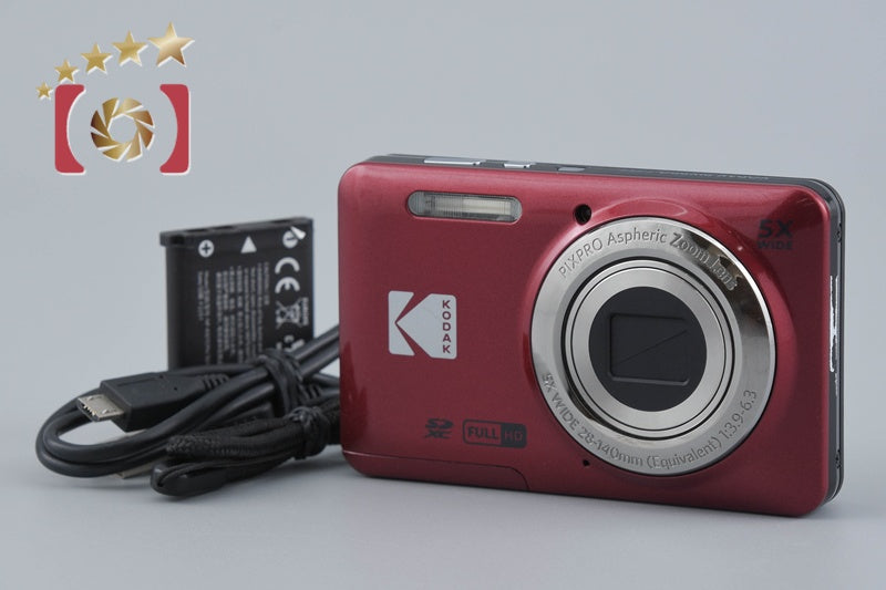 中古】KODAK コダック PIXPRO FZ55 レッド コンパクトデジタルカメラ