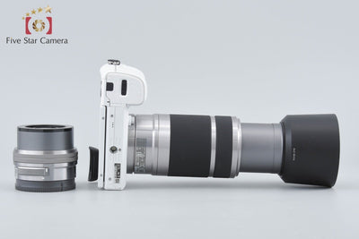 【中古】SONY ソニー α6000 ILCE-6000 ダブルズームレンズキット ホワイト シャッター回数僅少 元箱付き 多言語対応