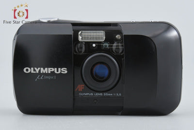 【中古】OLYMPUS オリンパス μ[mju:] ブラック コンパクトフィルムカメラ