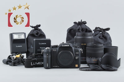 【中古】Panasonic パナソニック LUMIX DMC-G2 ダブルズームレンズキット コンフォートブラック シャッター回数僅少