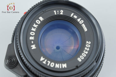 【中古】MINOLTA ミノルタ M-ROKKOR 40mm f/2 ライカMマウント