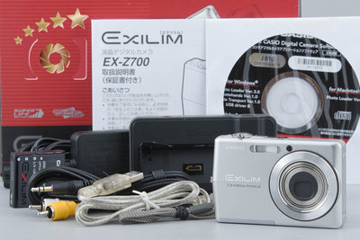 【中古】Casio カシオ EXILIM EX-Z700 シルバー コンパクトデジタルカメラ 元箱付き