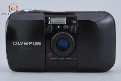 【中古】OLYMPUS オリンパス μ[mju:] ブラック コンパクトフィルムカメラ